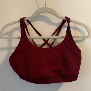lululemon energy bra red color size 8